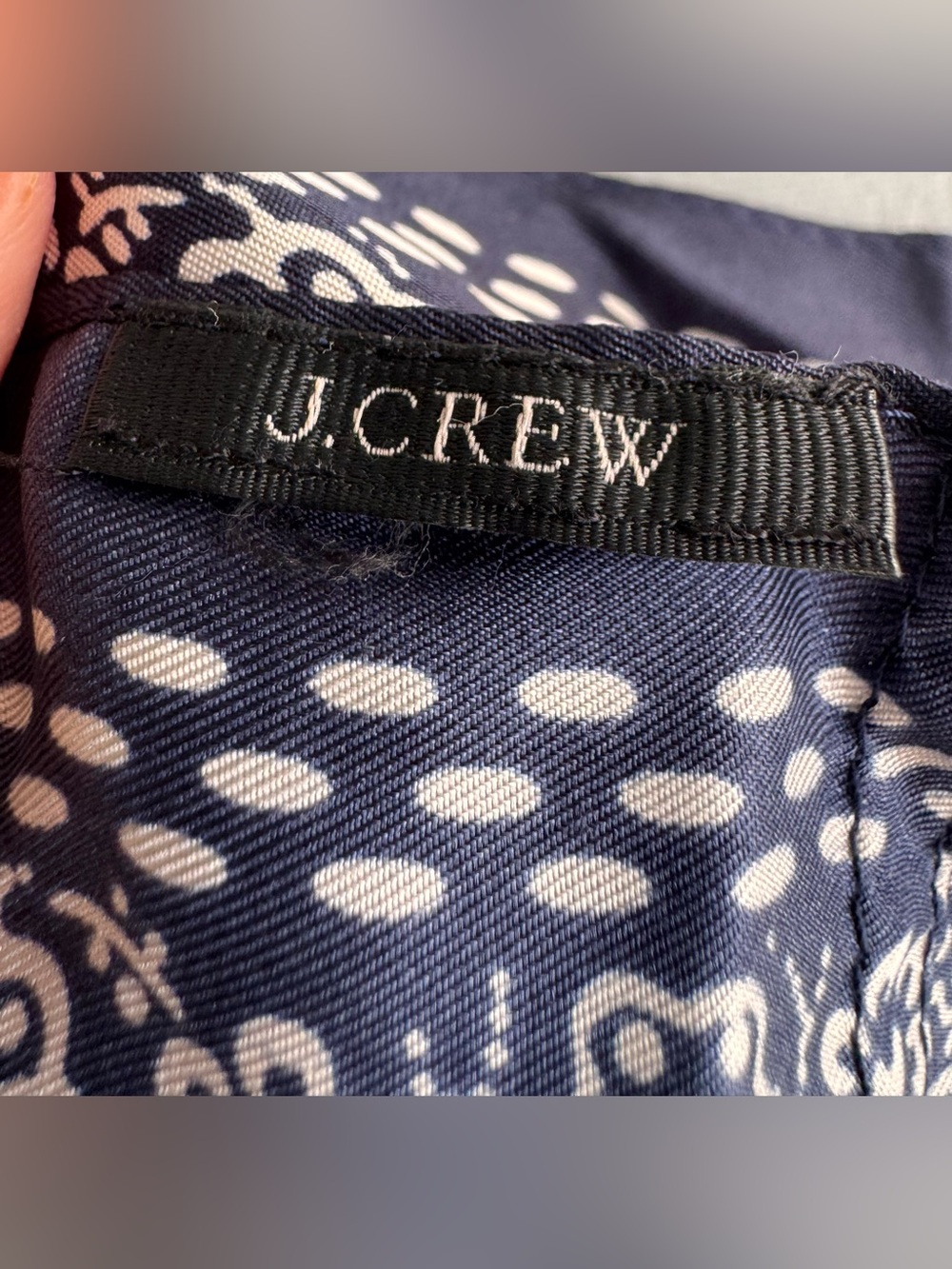 J crew Navy blue Bandana Print Infinity Scarf - Picture 3 of 5